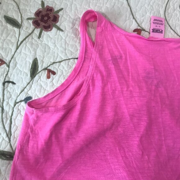 Victoria's Secret PINK L Front Tie Crop Tank Neon - Picture 8 of 13